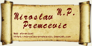 Miroslav Premčević vizit kartica